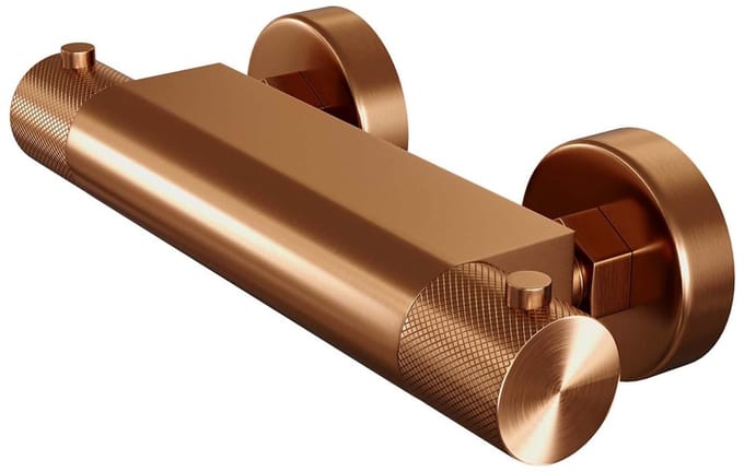 Brauer Copper Carving - Opbouw Douche Thermostaatkraan - Koper Geborsteld PVD