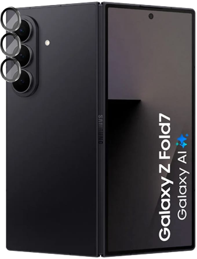 Camera Screenprotector geschikt voor Samsung Galaxy Z Fold 7 - Volledig Dekkend Glas Screen Protector