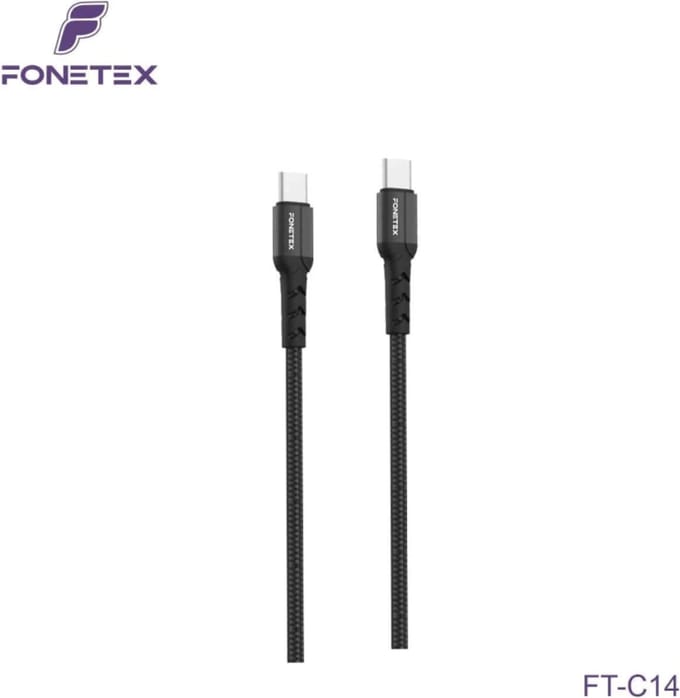 FoneTex 1m USB-C to USB-C Kabel - voor iPhone/Samsung/Oppo/Huawei - Data Kabel - 60W