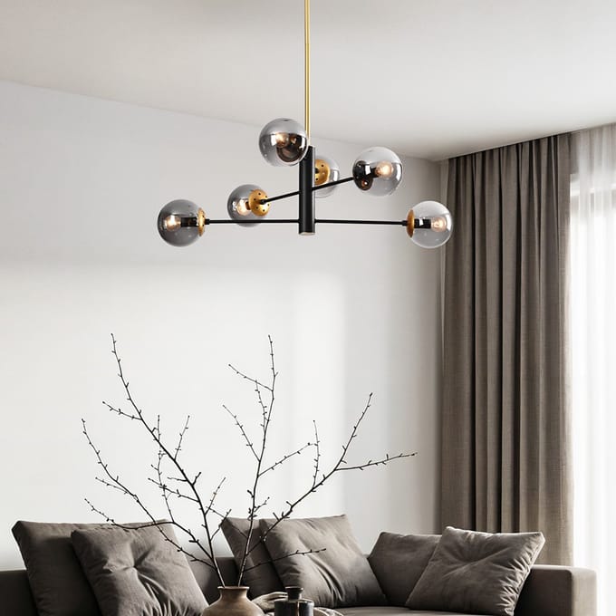 LumenXL Hanglamp Damian 6-lichts - smoke