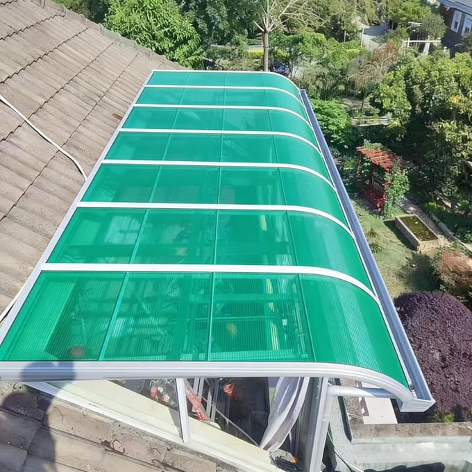 Polycarbonaat Dakplaten - Weerbestendige Panel - Overkapping Bouwen - Hoge Slagvastheid - 100x300cm - Bruin