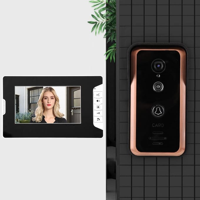 7-inch Bedraad Video Intercom Appartement Deurtelefoon Systeem Slimme Toegang Deurcamera