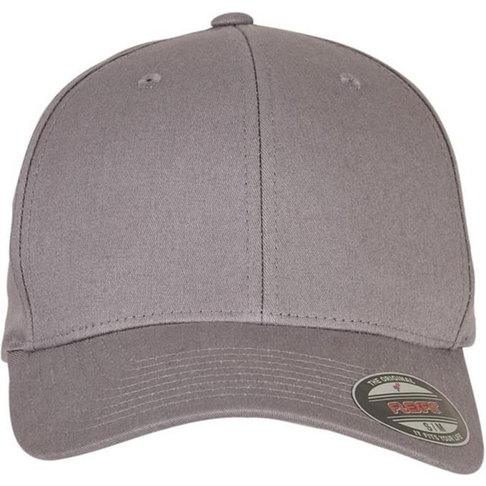 Flexfit Katoenen keperstof Baseballpet (Grijs)