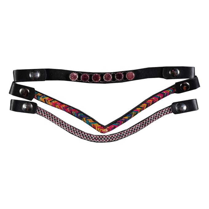 HKM - Hobby horse - Frontriem Set Van 3 - Roze