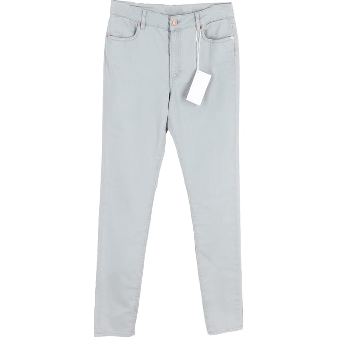 Escada jeans met rechte pijpen in lichtgrijze katoenen denim