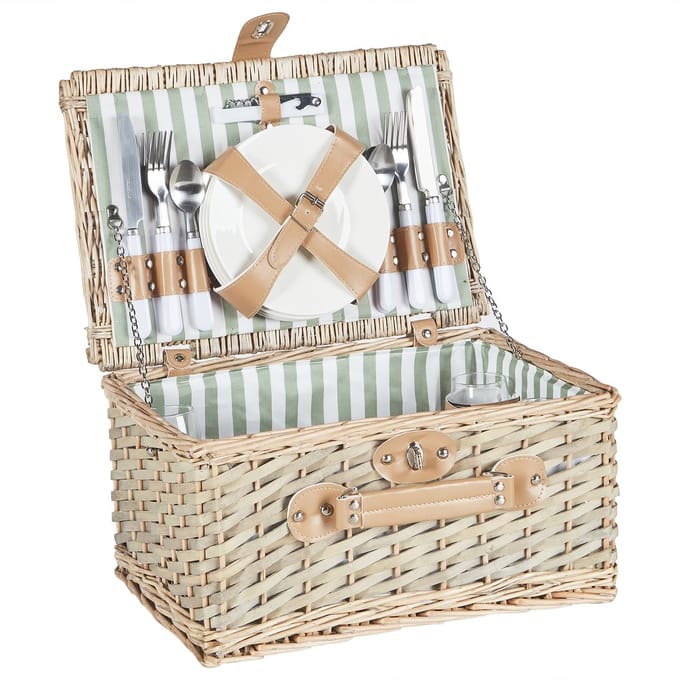 CLEMENTINE - Picknickmand voor 4 - Natuurlijk - Wilgenhout