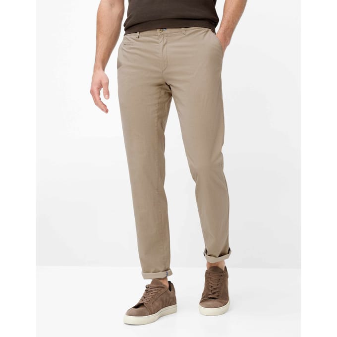 Brax Heren Chino  Style FABIO CARAMEL, lichtbruin, maat 42/32