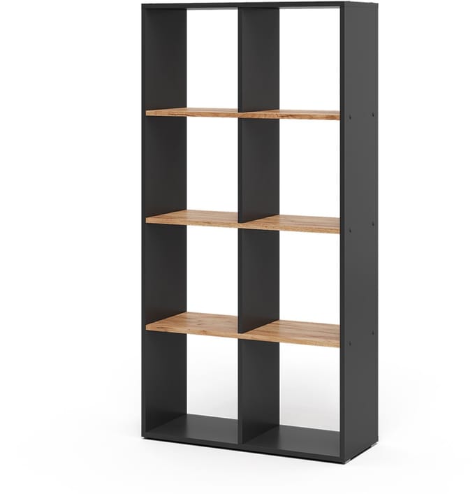 Vicco Scutum Ruimteverdeler – 143 x 72 cm Antraciet/gouden eik