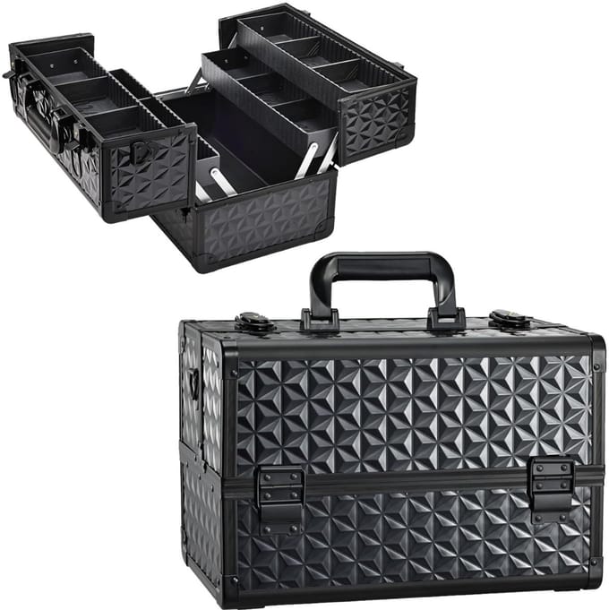 CLVP® Kapperskoffer - Kapperstas - Visagie - Cosmetica Organizer - Zwart