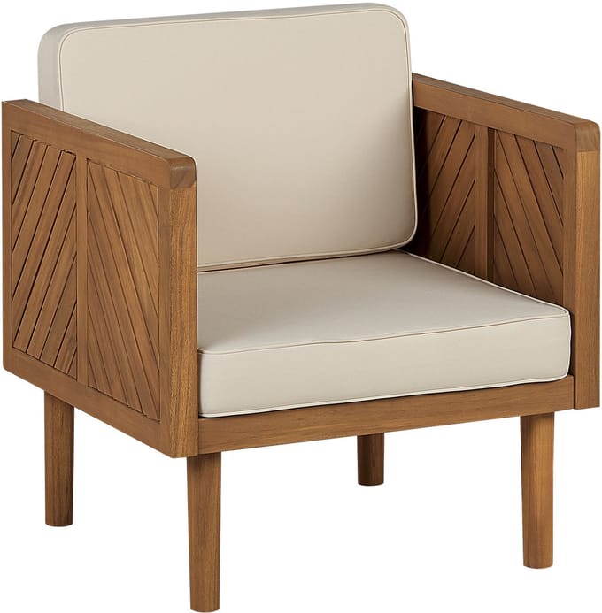 BARATTI - Tuinstoel - Lichtbeige - Acaciahout