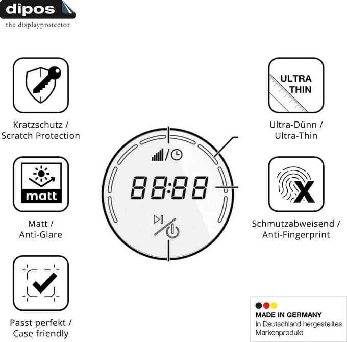dipos – 2x Matte Beschermfolie geschikt voor MEDION MD 18420 | Krasbestendige & antireflecterende Screenprotector Ultra-Thin