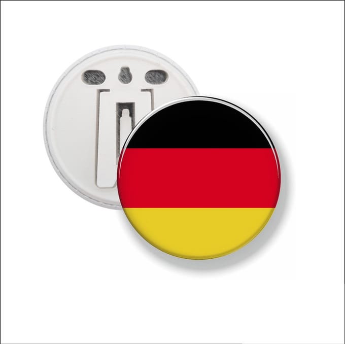 Button Met Clip 58 MM - Vlag Duitsland