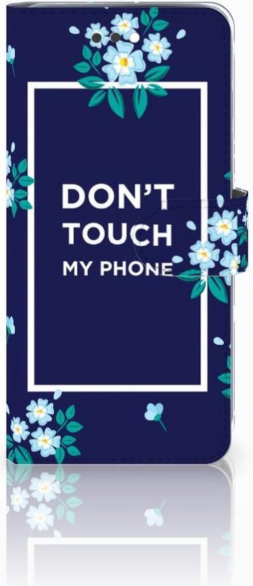 Apple iPhone 7 Plus | 8 Plus Portemonnee Hoesje Flowers Blue DTMP