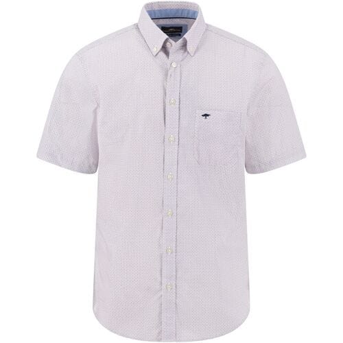 Fynch-Hatton Overhemd Allover Minimal Pattern Magnolia / male