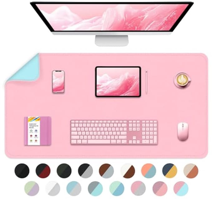 Bureaumat Roze Blauw - Perfect voor Op kantoor en Thuis