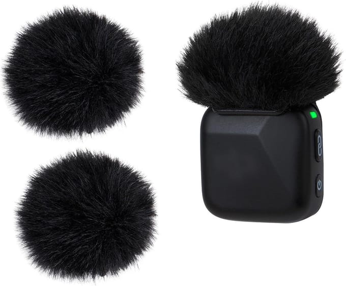 Microfoon Windkap - Harige Voorruit - Winderige Opnames - Speciaal Ontworpen - 2 Stuks - Zwart