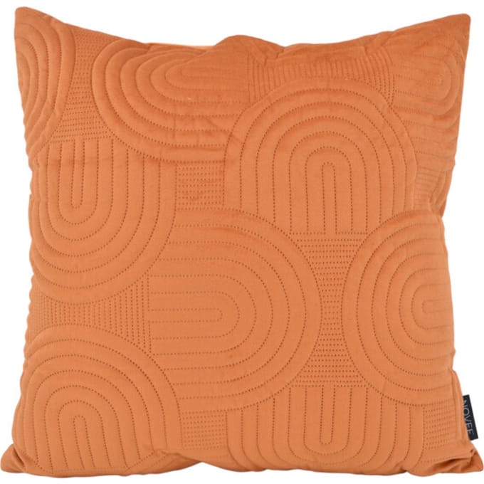 NOVÉE Sierkussen abstract velvet terracotta | 45 x 45 cm | velvet/polyester