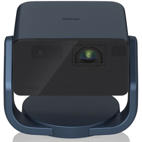Epson EF-22N projector 3LCD 1080p (1920x1080) met normale projectieafstand voor heldere beelden in huis of kantoor, zwart en blauw.