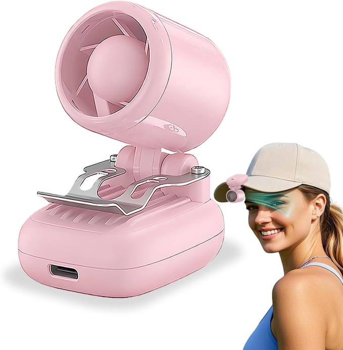 Mini Ventilator - Draagbare Clip Ventilator - Oplaadbare USB-C Ventilator - 3 Snelheden - Lichtgewicht - Voor Wandelen Reizen en Camping-Rose