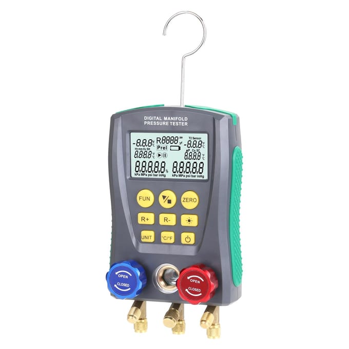 Digitale vacuümdrukmeter Drukmeter Koeling Manifold-tester Meter Temperatuurtester Digitale Manifold-meter Meter veelkleurig