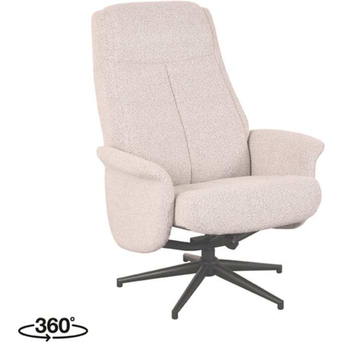 LABEL51 Bergen Fauteuil - Naturel - Stof - Excl. Hocker - - - Met Armleuning