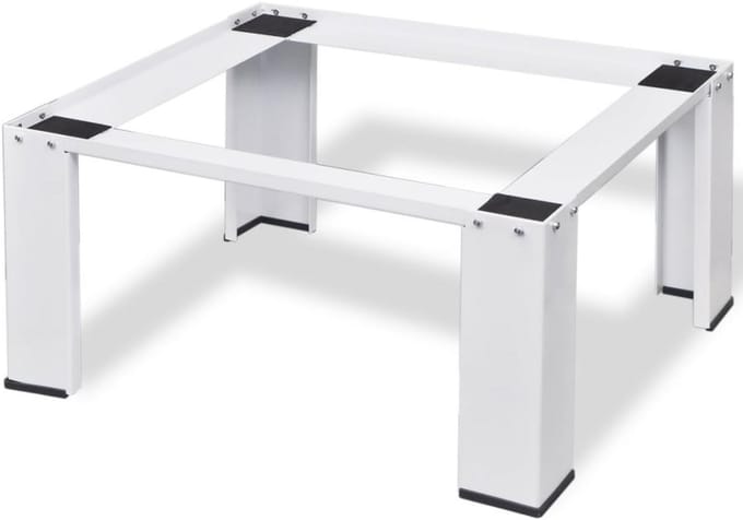 Wasmachine Onderstel - Apparaat Verhoger - Comfortabel Wassen - Stabiele Stalen Constructie - 63 x 54 x 31 cm - Wit