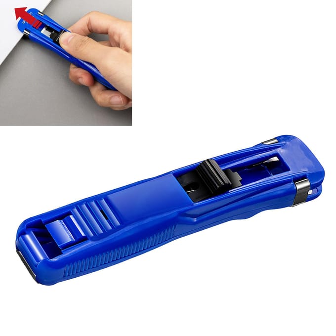 Distributeur de clips en papier à main multifonctionnel à forte adhérence de type coquille avec 8 clips de recharge pour étudiants