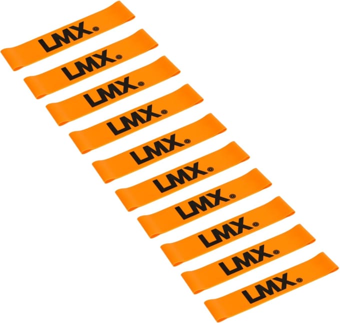 Lifemaxx LMX Mini Weerstandsband - Medium - Oranje - 10 stuks