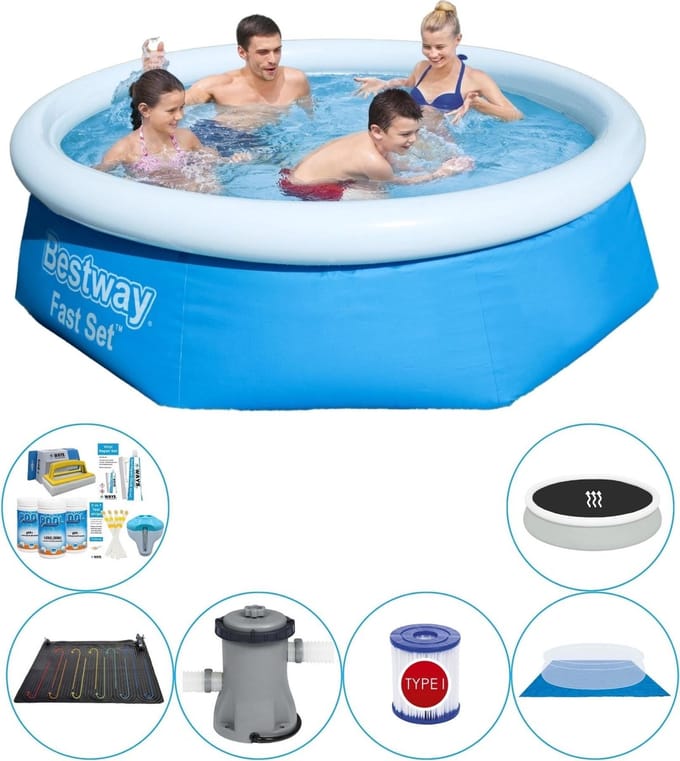 Fast Set Rond 244x66 cm - Zwembad Combinatie Deal