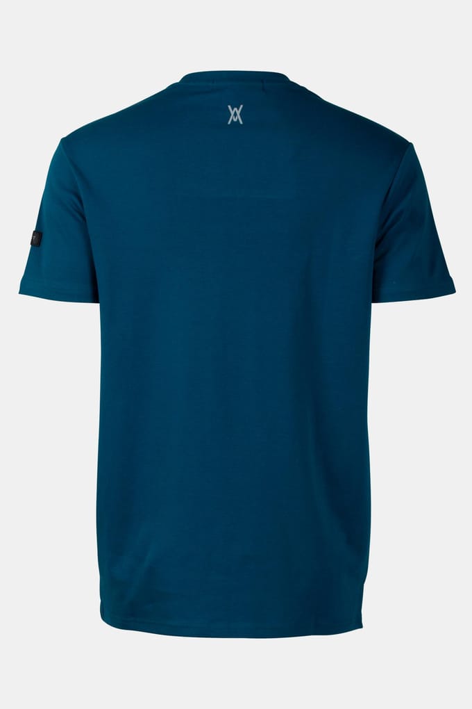 Aspact Mylo Tee Blue Maat: L | Basic T-Shirts Outlet | Unisex | Blauw