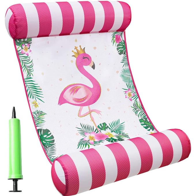 Hamac à eau pour adultes, hamac flottant polyvalent, chaise longue à eau pink