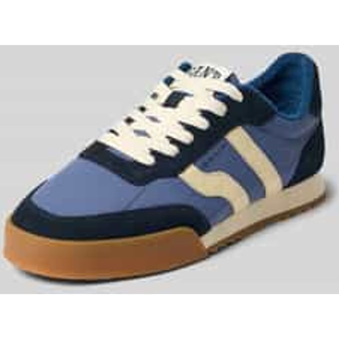 Sneakers van leermix met logodetail model 'Baylle'