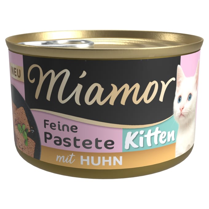 12x85g Miamor Fijne Paté Kitten Kip nat kattenvoer