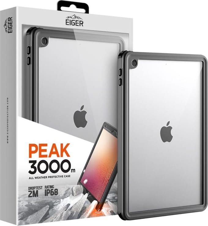 Eiger Peak 3000m iPad 10.2 (2019/2020/2021) Hoes Full Protect Zwart