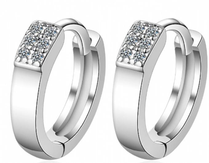 Oorringen Zilver - Zirkonia - 12 mm - Charme Bijoux
