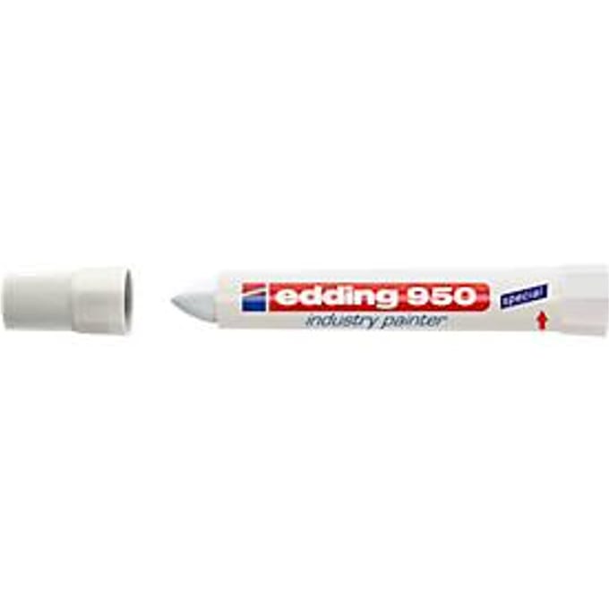 Permanente markeerstift Edding 950 Wit 10 Onderdelen (10 Stuks)