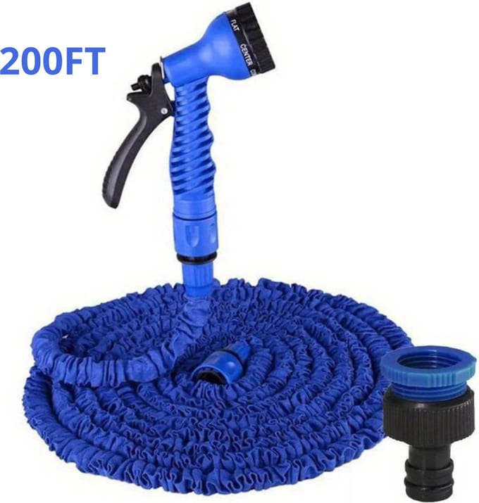 Nivard Tuinslang Flexibel - Tuinslangen - Haspel - Spuitpistool - 60 Meter - Blauw