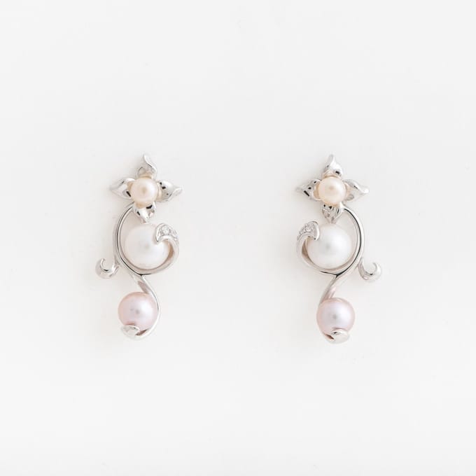 Oorbellen Coral flower - Art Deco Trade