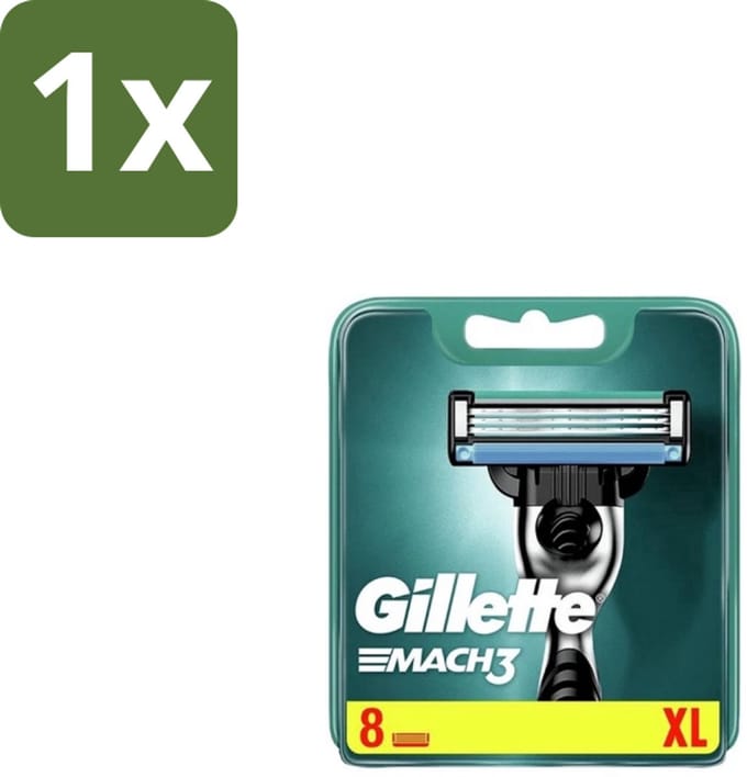 1 x Gillette – Mach3 – Scheermesjes – 8 mesjes - Scheren - Scheermesjes - Scheercomfort - Roodheid - Huidbescherming