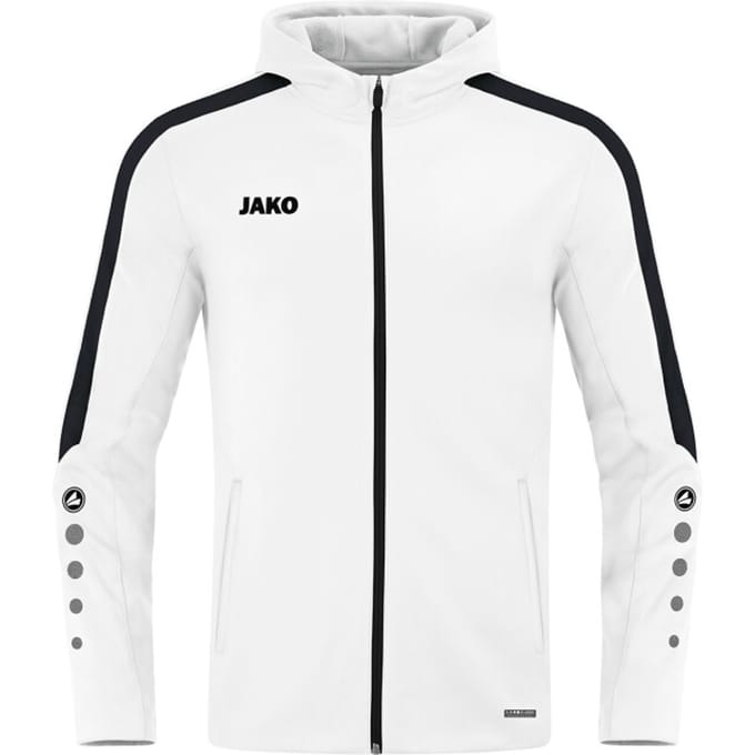 Jako Power Jas Met Kap Kinderen - Wit | Maat: 128