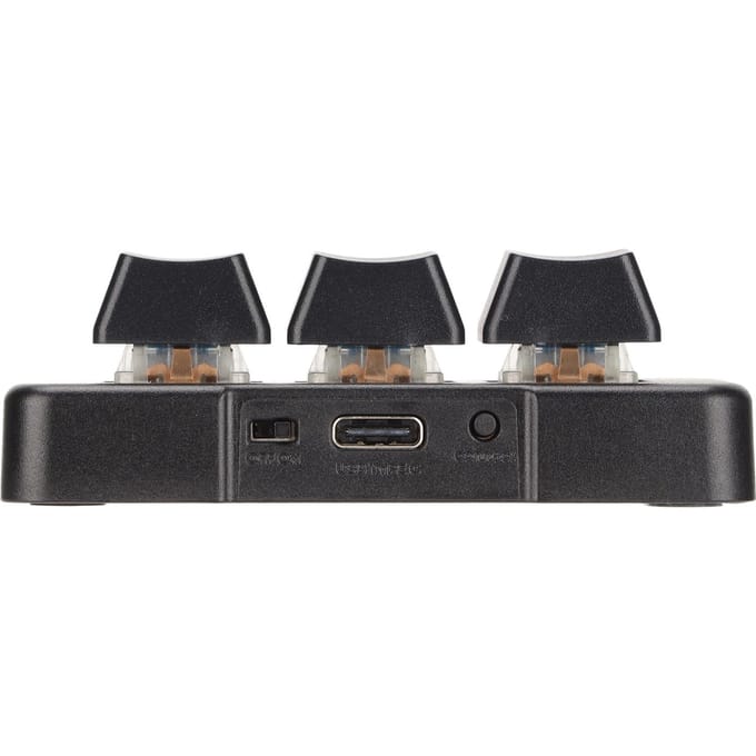 Clavier 3 touches rétroéclairé RVB Interface USB 3 touches Mini mécanique Programmable Plug and Play Macro noir