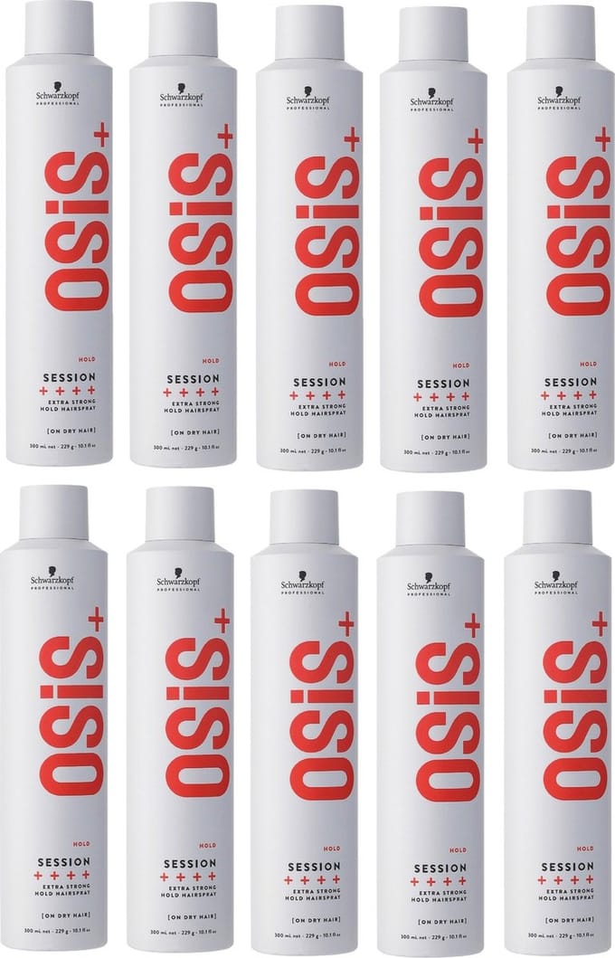 10x Schwarzkopf Osis Session Hairspray 500ml