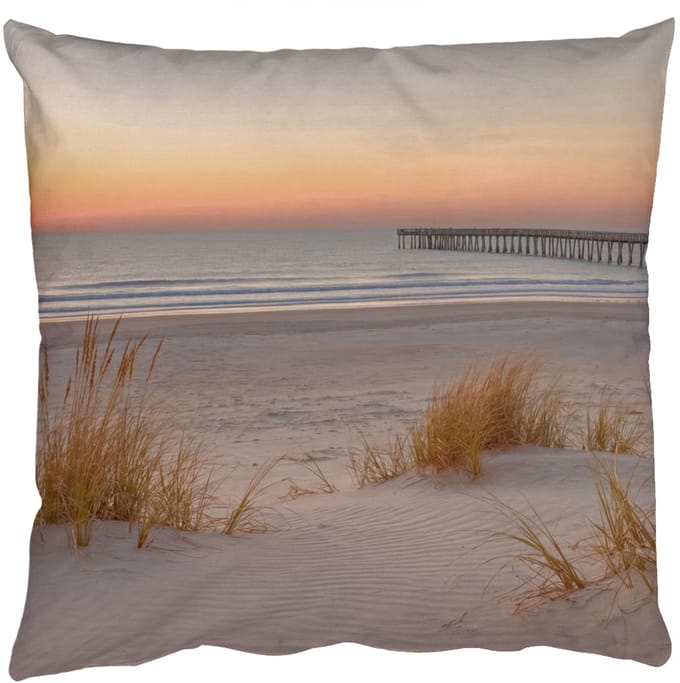 Sierkussens - Kussentjes Woonkamer - 60x60 cm - Pier - Zonsondergang - Strand