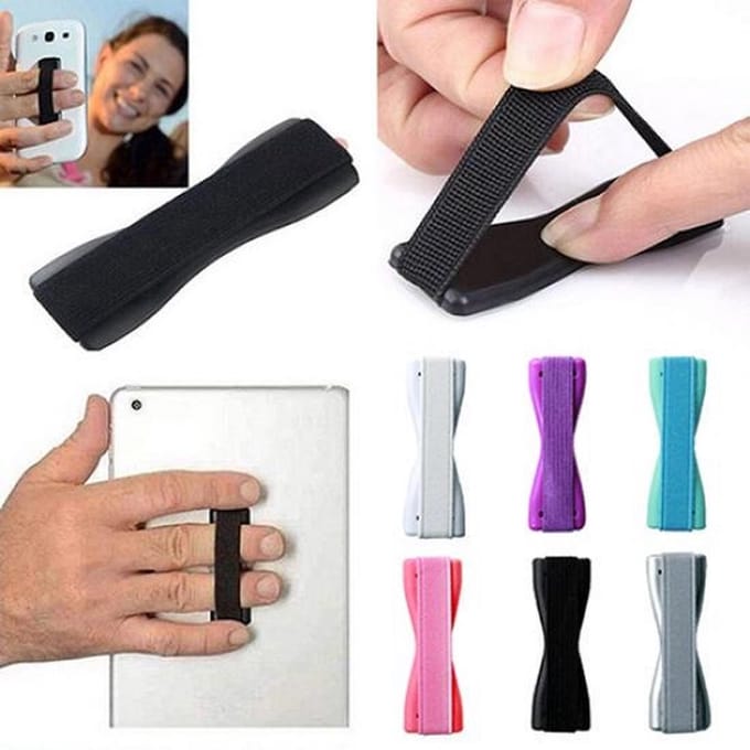 Antislip Elastisch Band Strap Grip | Elastiek Griphouder voor Telefoon Smarpthone Tablet - Rood LB454