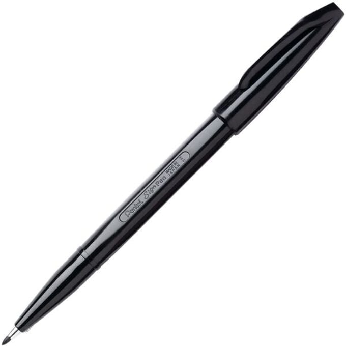 Fineliner Pentel Signpen S520 medium zwart