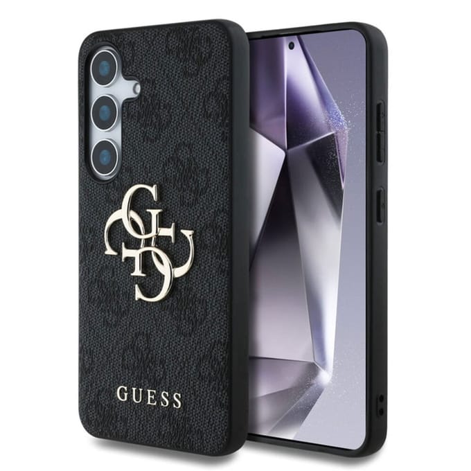 Guess Metal Logo geschikt voor Samsung Galaxy S25 hoesje - Grijs