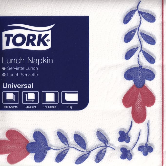 Brabants Bont Servet - 400 stuks - papier 33 x 33 cm