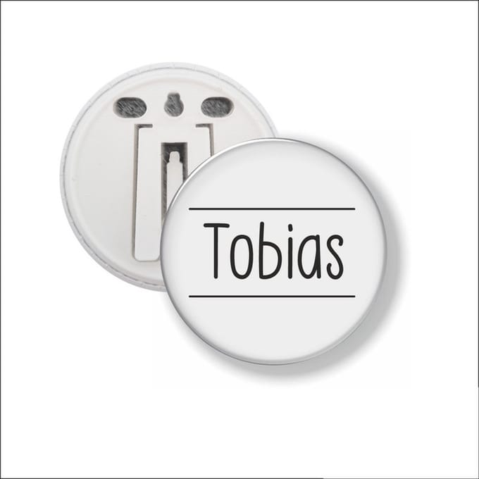 Button Met Clip 58 MM - Tobias