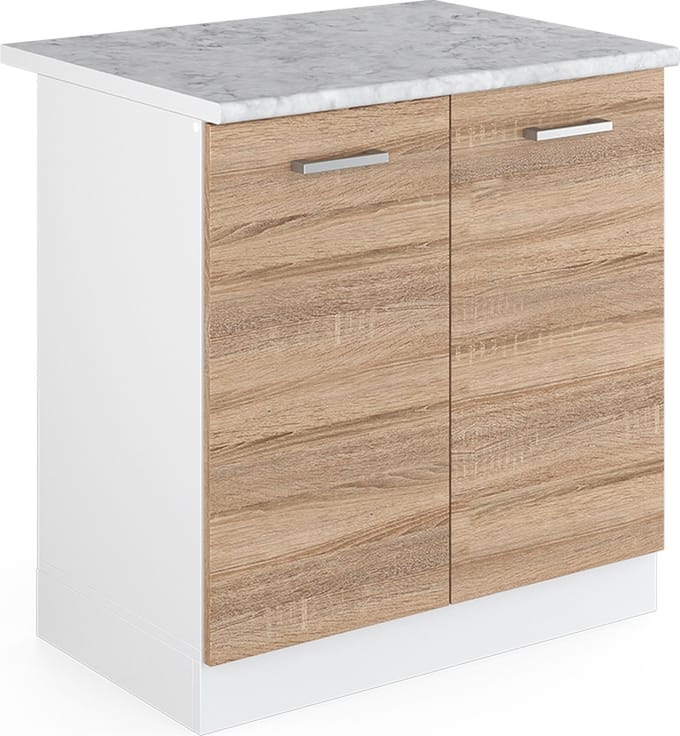 Vicco R-Line Wastafelkast – 80 cm, WB Marmer Sonoma