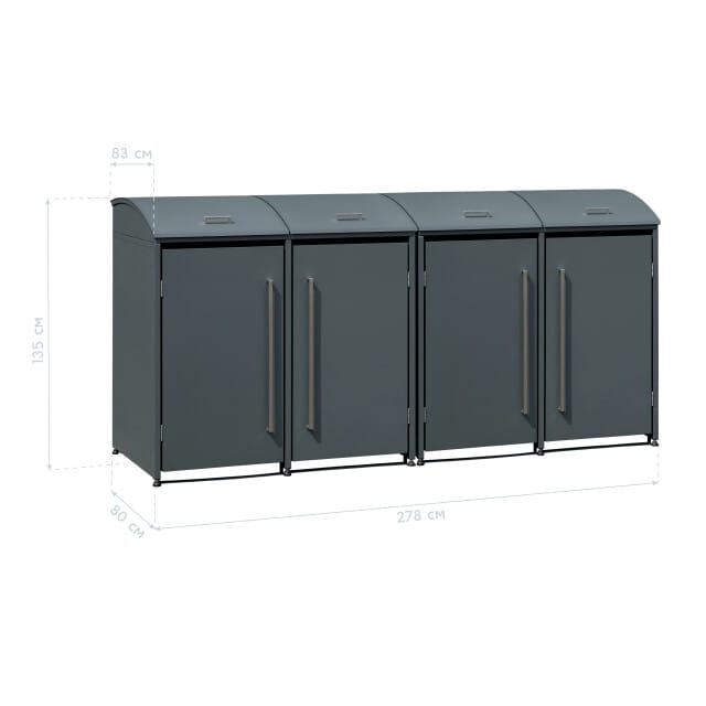 Westmann Moderna Containerombouw - Afvalbak kliko ombouw 4 containers